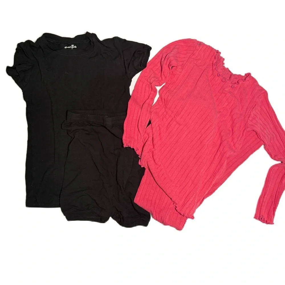 Black and Pink Pjs Set